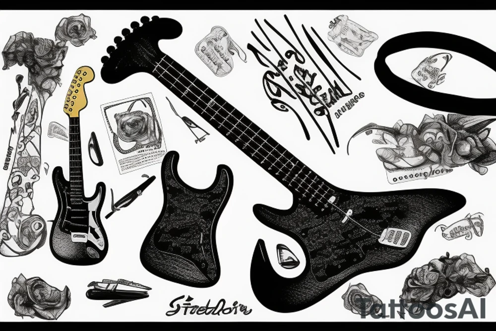 fender stratocaster tattoo idea
