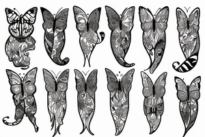 Tiger with a butterfly tattoo idea