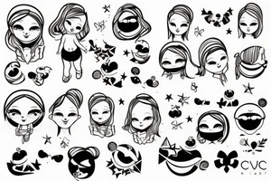 girl baby tattoo idea