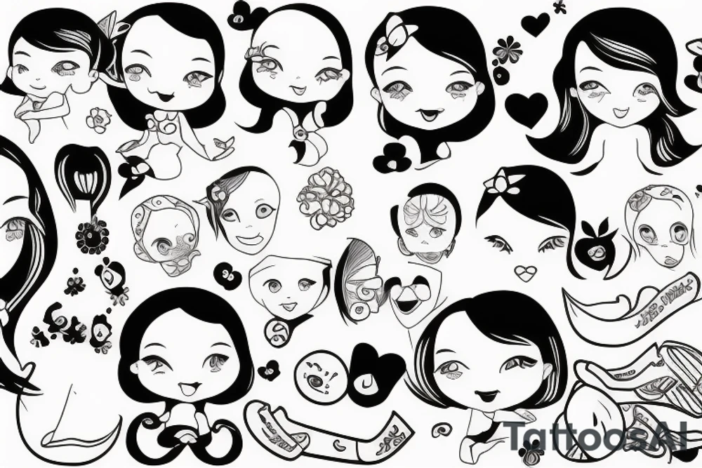 girl baby tattoo idea