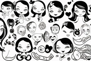 girl baby tattoo idea