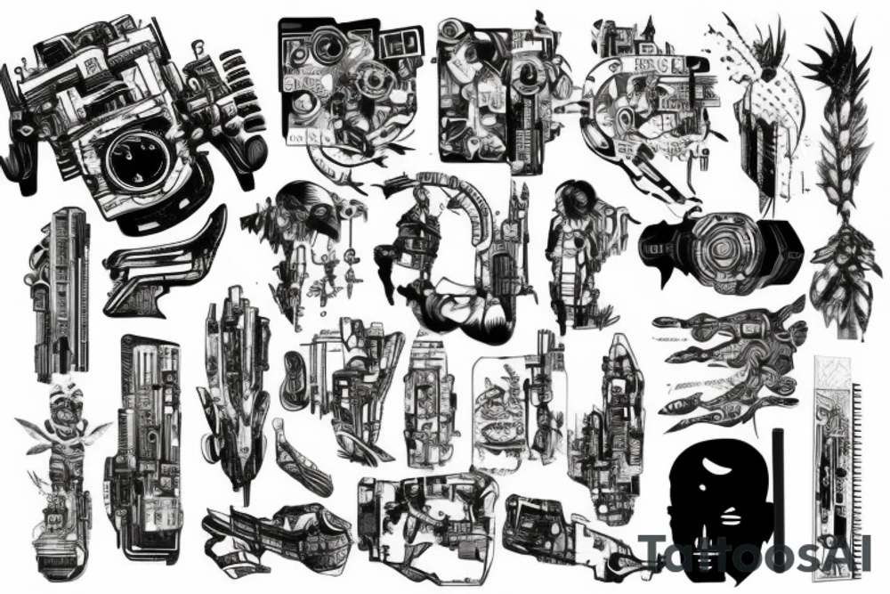 Cyberpunk tattoo idea