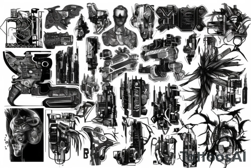 Cyberpunk tattoo idea