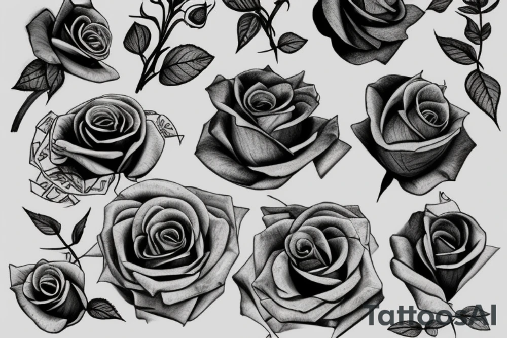 rose flower tattoo idea