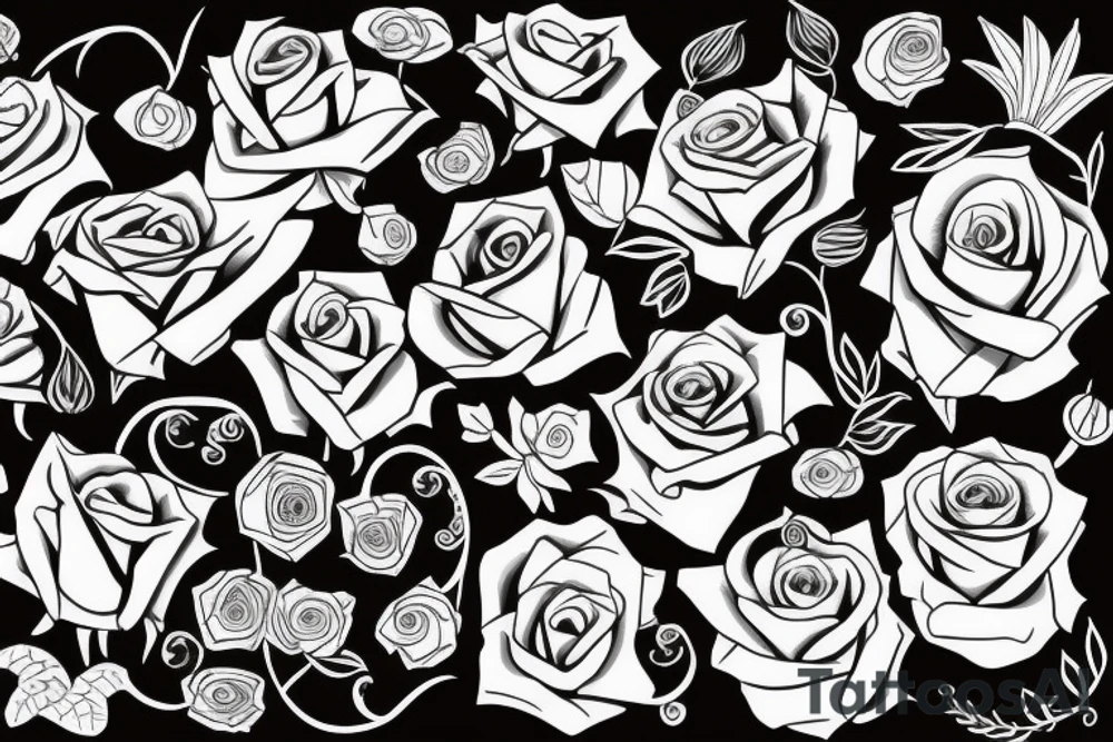 rose flower tattoo idea