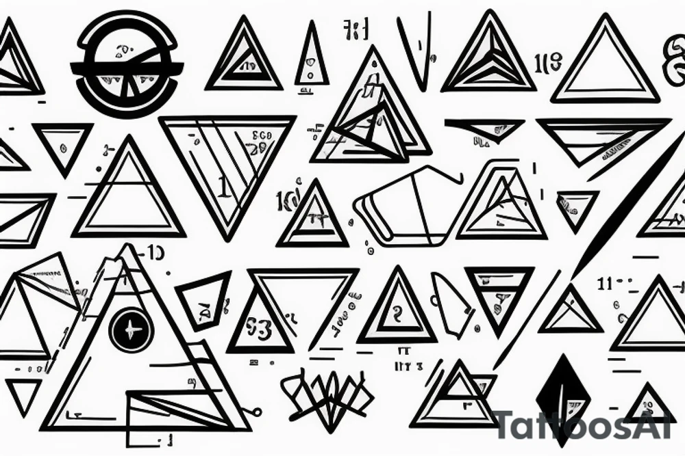 simple triangle black inside math and science tattoo idea simple triangle black inside math and science tattoo idea
