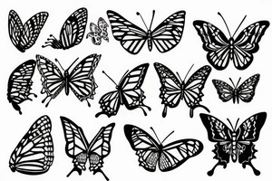 Tiger with a butterfly tattoo idea