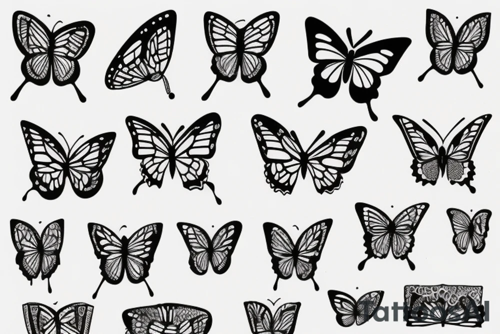 Tiger with a butterfly tattoo idea