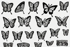 Tiger with a butterfly tattoo idea