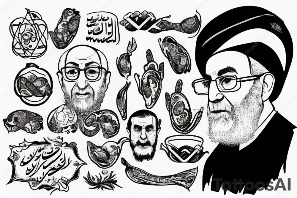 Khamenei eating a human tattoo idea