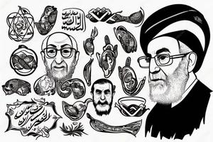 Khamenei eating a human tattoo idea