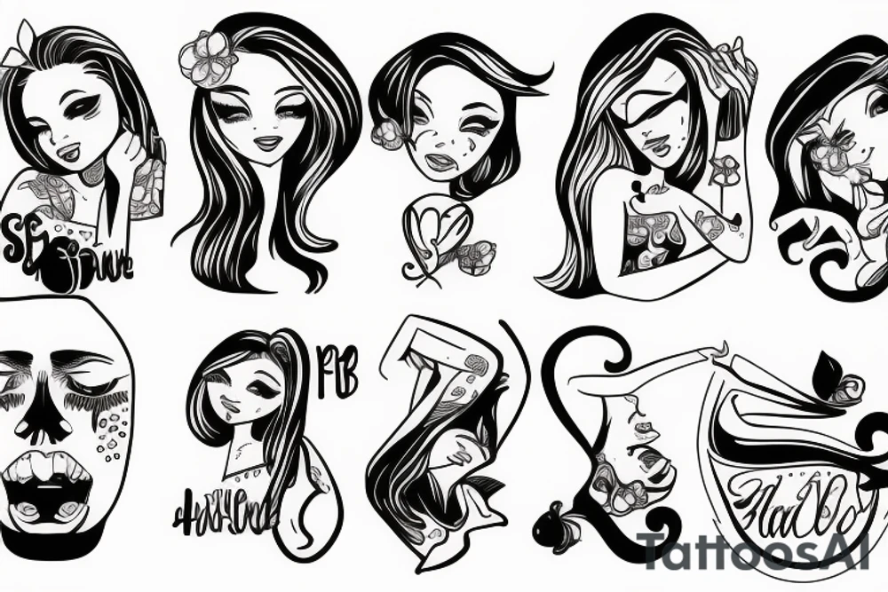 girl babe tattoo idea