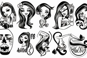 girl babe tattoo idea