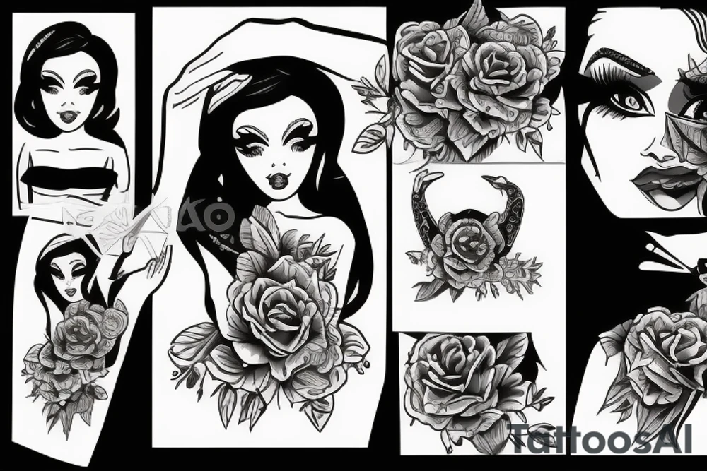girl babe tattoo idea