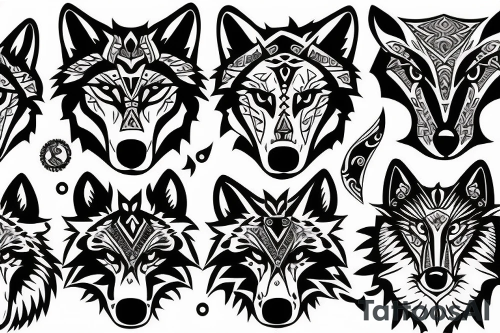 wolf tattoo idea