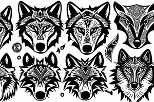 wolf tattoo idea