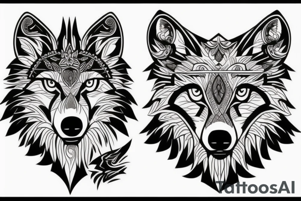 wolf tattoo idea