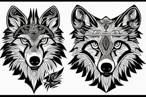 wolf tattoo idea