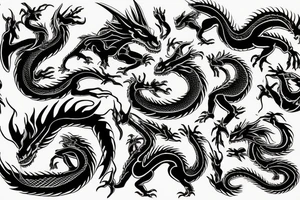 Dragon power thunder tattoo idea