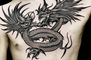 Dragon power thunder tattoo idea