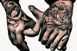 Hands of a contrabass player tattoo idea