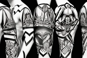 An assassin's creed Logo with etzio auditore tattoo idea