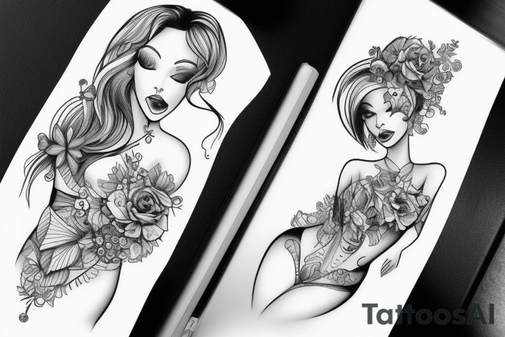 girl sexy tattoo idea