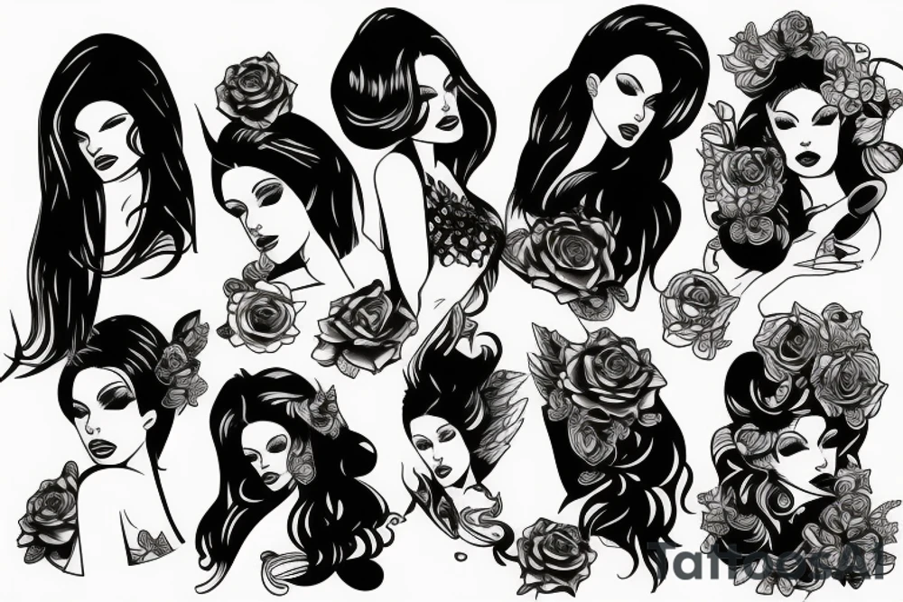 a sexy woman tattoo idea