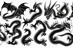 Dragon thunder tattoo idea