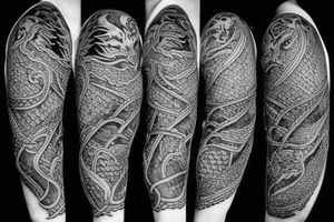 Dragon thunder tattoo idea