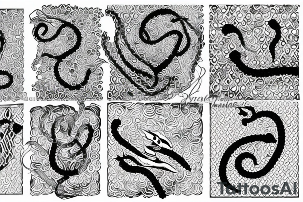 Snake and knide tattoo idea