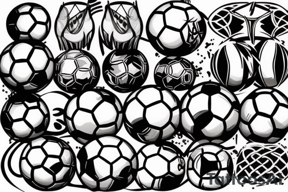 Old version of a Soccer ball tattoo idea