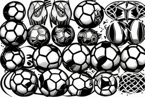 Old version of a Soccer ball tattoo idea