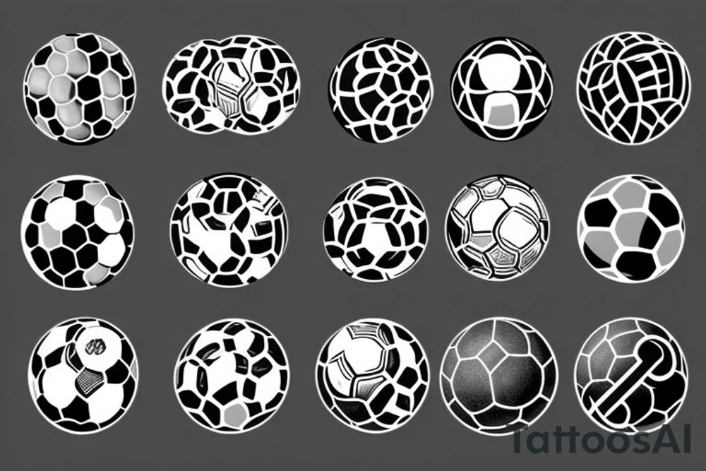 Old version of a Soccer ball tattoo idea