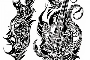 a contrabass head tattoo idea