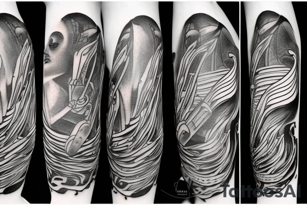 a contrabass head tattoo idea