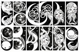 Moon embracing the sun tattoo idea