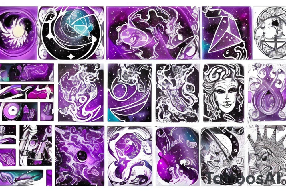 galaxy,Purple,Evils, tattoo idea