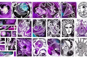 galaxy,Purple,Evils, tattoo idea
