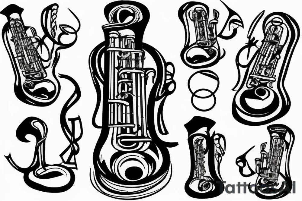Head of a contrabass tattoo idea