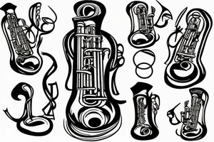Head of a contrabass tattoo idea