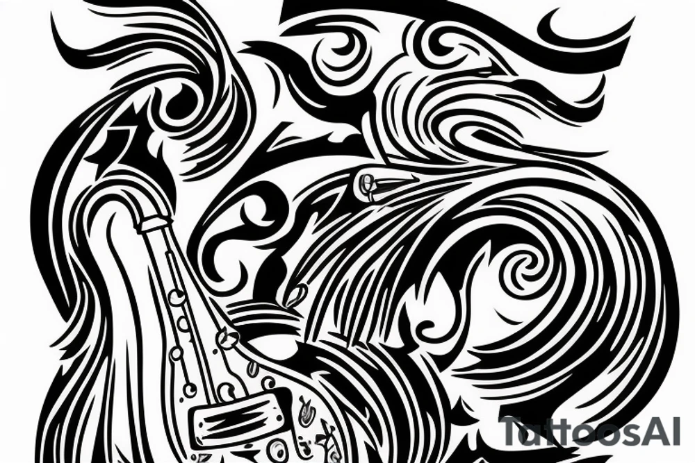 Head of a contrabass tattoo idea