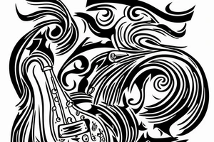 Head of a contrabass tattoo idea