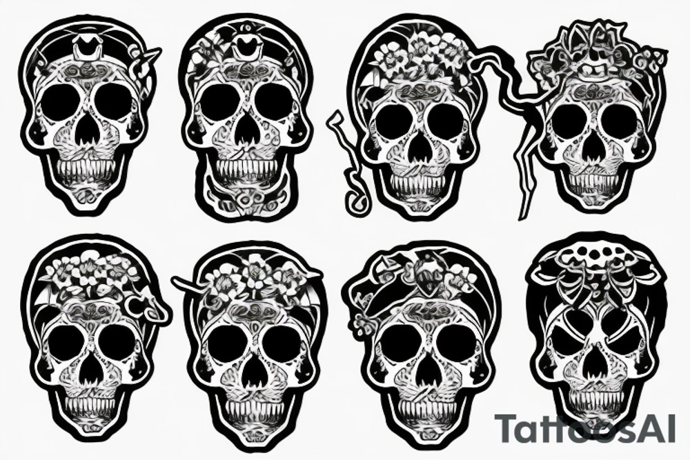 Spanish Skeleton in the image of Santa Muerte tattoo idea