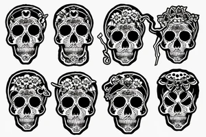 Spanish Skeleton in the image of Santa Muerte tattoo idea