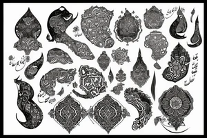 Persian wrring style tattoo idea