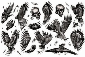 Hawks tattoo idea