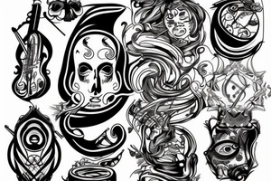 Head of a contrabass tattoo idea