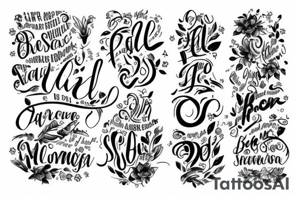 inscription with a beautiful font tattoo idea