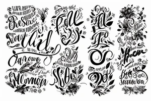 inscription with a beautiful font tattoo idea